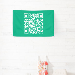 Lona Código QR editable Genera el tuyo Verde turquesa