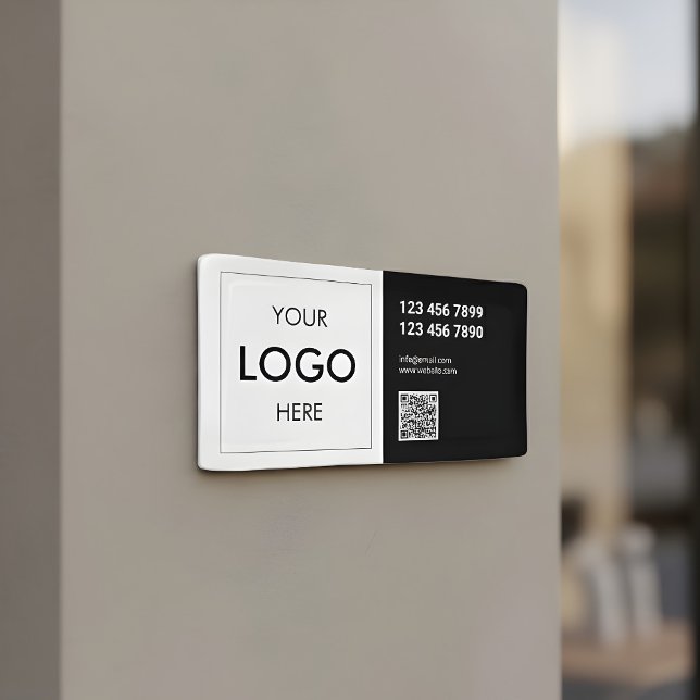 Lona Código QR Logotipo comercial Negro Y Blanco (Subido por el creador)