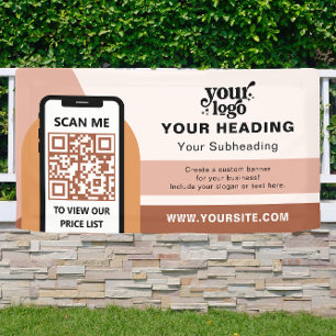 Lona Código QR para publicidad profesional de marca Boh