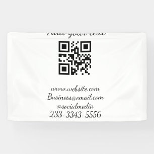 Lona código QR personalizado simple agregue su nombre t