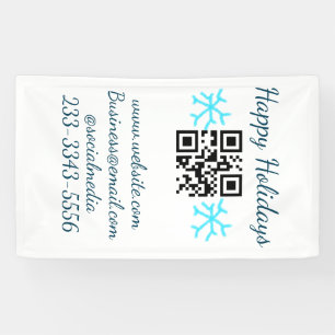 Lona código QR personalizado simple añade tu nombre tex