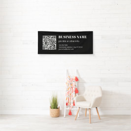 Lona Código QR personalizado y texto retro-moderno edit