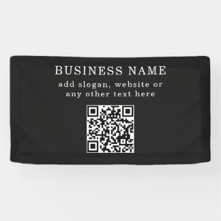 Lona código QR promocional de negocios