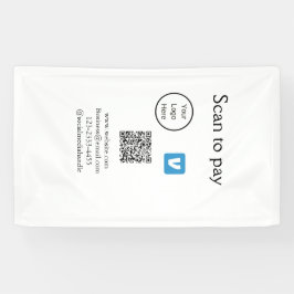 Lona Código QR venmo escanear para pagar agregar logoti