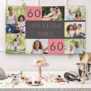 Lona Colaje de fotos 7 Imagen Personalizada Cumpleaños 