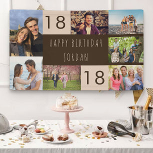 Lona Colaje de Fotos 7 Imágenes Personalizadas 18 Cumpl