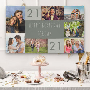 Lona Colaje de Fotos 7 Imágenes Personalizadas Cumpleañ