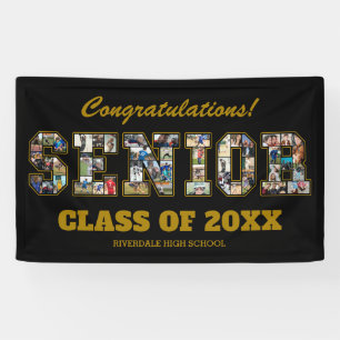 Lona Colaje de Fotos de Graduación de la Clase Bienveni