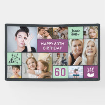 Colaje de fotos personalizadas para 60 cumpleaños 