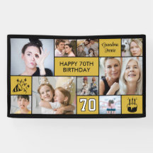 Colaje de fotos personalizado para 70 cumpleaños n