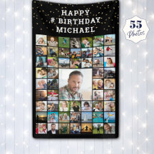Colaje de fotos personalizado para cumpleaños 55 c