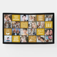 Colaje de Fotos Personalizado para Cumpleaños 60 N