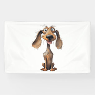 Lona Colección de arte de raza de perro de dibujos anim
