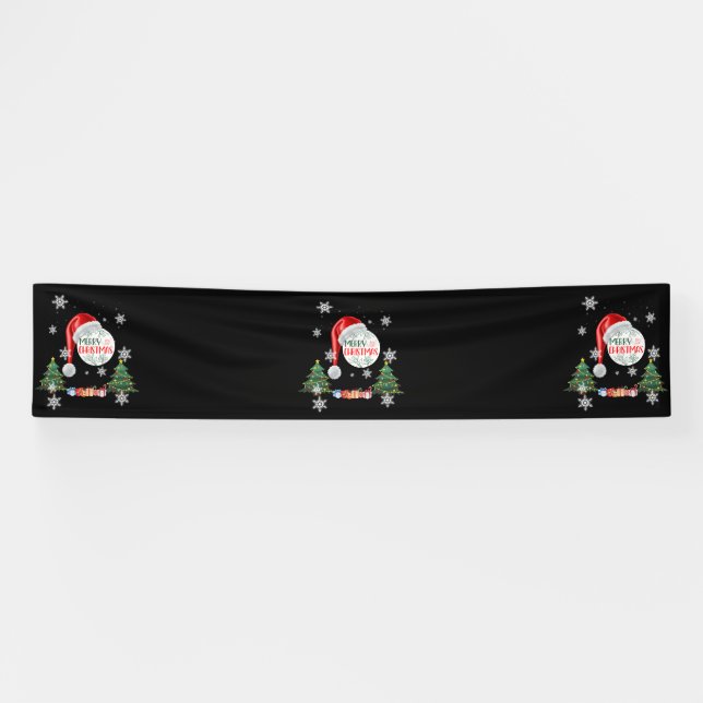 Lona Colección de Navidad Feliz Navidad 2.5x12 Vinilo (Horizontal)