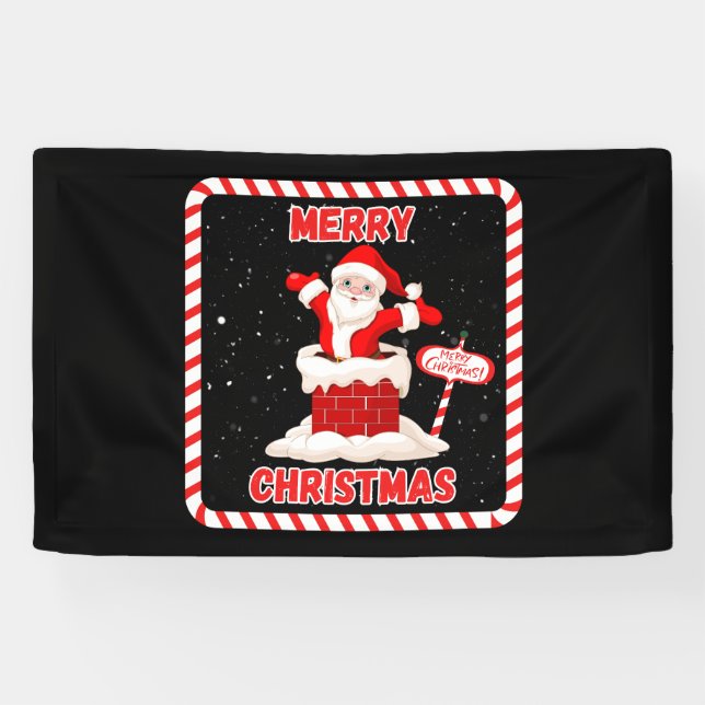 Lona Colección de Santa Feliz Navidad 2.5x4 Vinilo (Horizontal)