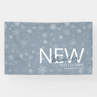 Lona Colección Nueva de Invierno Azul Acuarela Nevado