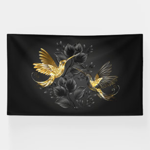 Lona Colibrí negro y dorado