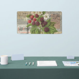 Lona Collage de Arte de Ephemera Francés de Moras Vinta