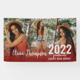 Lona Collage de fotos de escritura moderna Graduación d