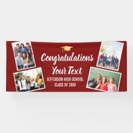 Lona Collage de fotos de Graduación Felicitaciones Mayo