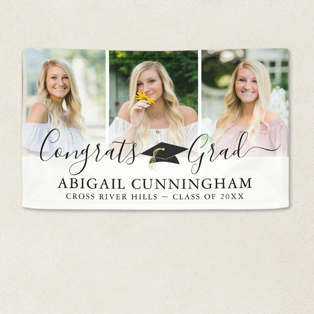 Lona Collage de fotos de guión de corte moderno de grad (Subido por el creador)