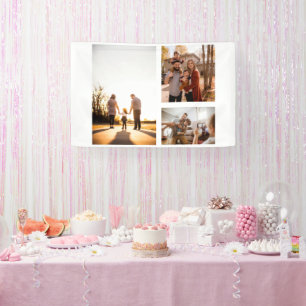 Lona collage de fotos de plantilla de 3 Personalizados