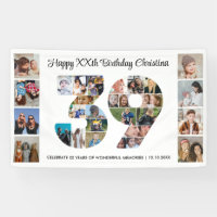 Collage de fotos del número 39 para la fiesta de c