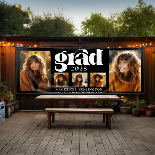 Lona Collage de fotos moderno de graduación