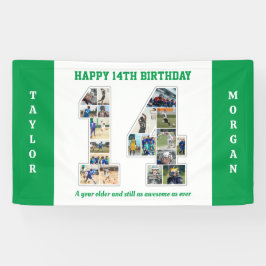 Lona collage de fotos número 14 de aniversario número 1