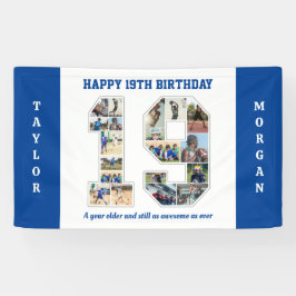 Lona collage de fotos número 19 del aniversario de cump