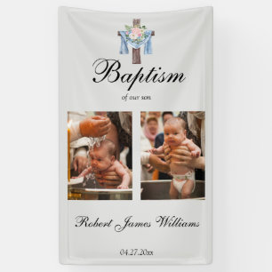 Lona Collage de fotos personalizadas para bautizo y pre