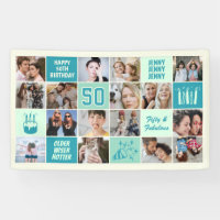 Collage de Fotos Personalizado para Cumpleaños 50 