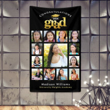 Collage Fotográfico Moderno de Graduación de Oro N