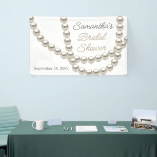 Lona Collar de Perlas Elegante para Despedida de Solter