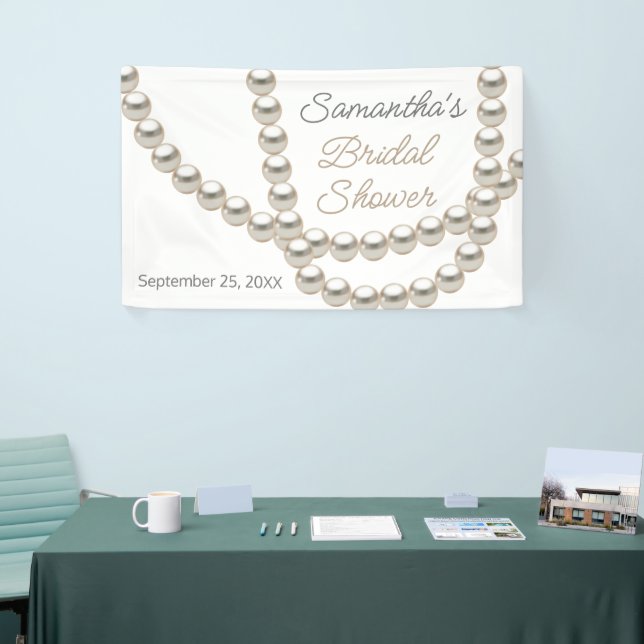 Lona Collar de Perlas Elegante para Despedida de Solter (Feria)