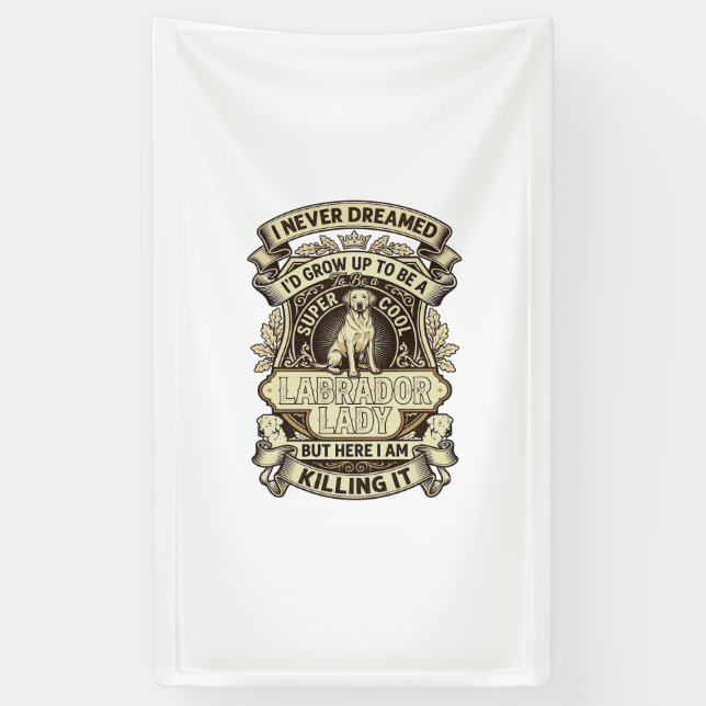 Lona Collar de perro Labrador Lady Crown Shield_1 (Vertical)