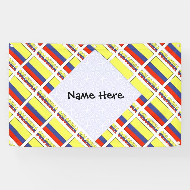 Lona Colombia: Bandera colombiana cubierta y personaliz (Horizontal)