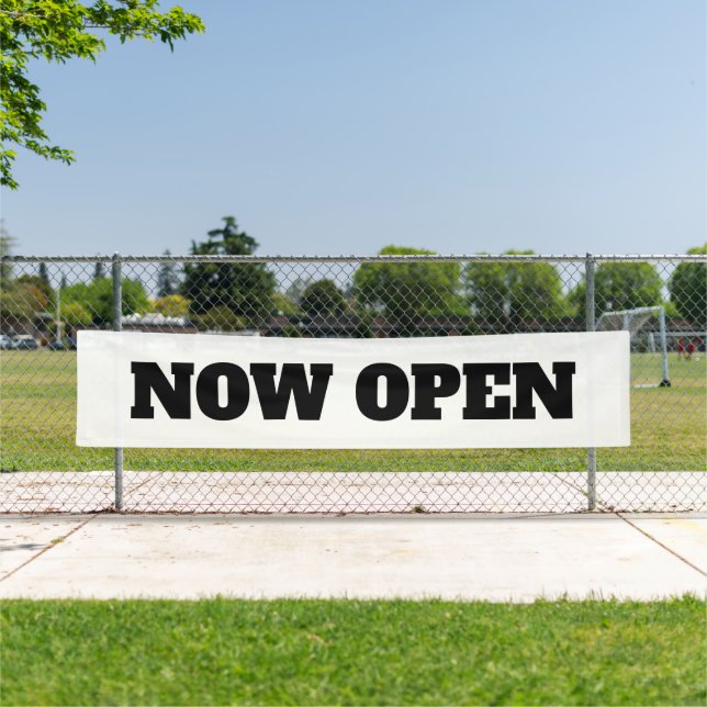 Lona Color personalizado ahora abrir nuevo negocio blan (In situ)