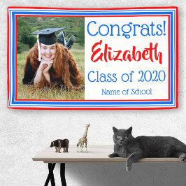 Lona Colores de escuelas rojas blancas y azules foto