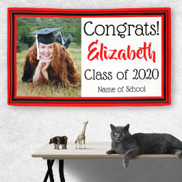 Lona Colores de escuelas rojas y negras