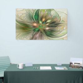 Lona Colorida Fantasía Moderna Resumen Flor Fractal