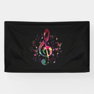 Lona Colorida música Treble Clef