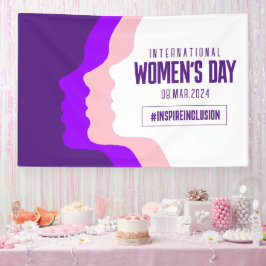 Lona Coloridas caras Día Internacional de la Mujer 8 de