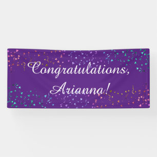 Lona Coloridas felicitaciones por guión de confetti mor