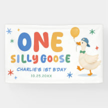 Colorido Cumpleaños 1er Silly Goose Niños