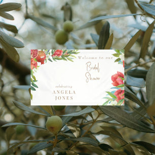 Lona Colorido Foliage Pomegranate Bridal Shower
