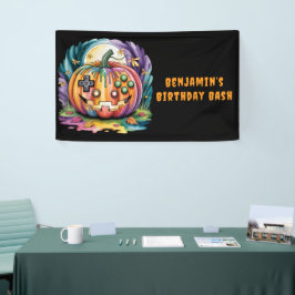 Lona Colorido juego calabaza Halloween Bash
