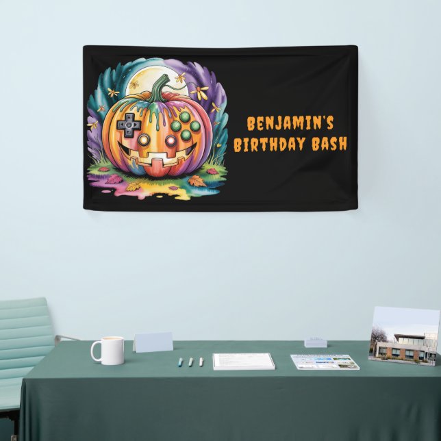 Lona Colorido juego calabaza Halloween Bash (Feria)