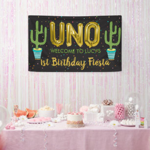 Lona Colorido Primer Signo de Bienvenida Fiesta Cumplea