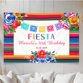 Lona Colorido Serape Mexicano Cumpleaños Fiesta Floral